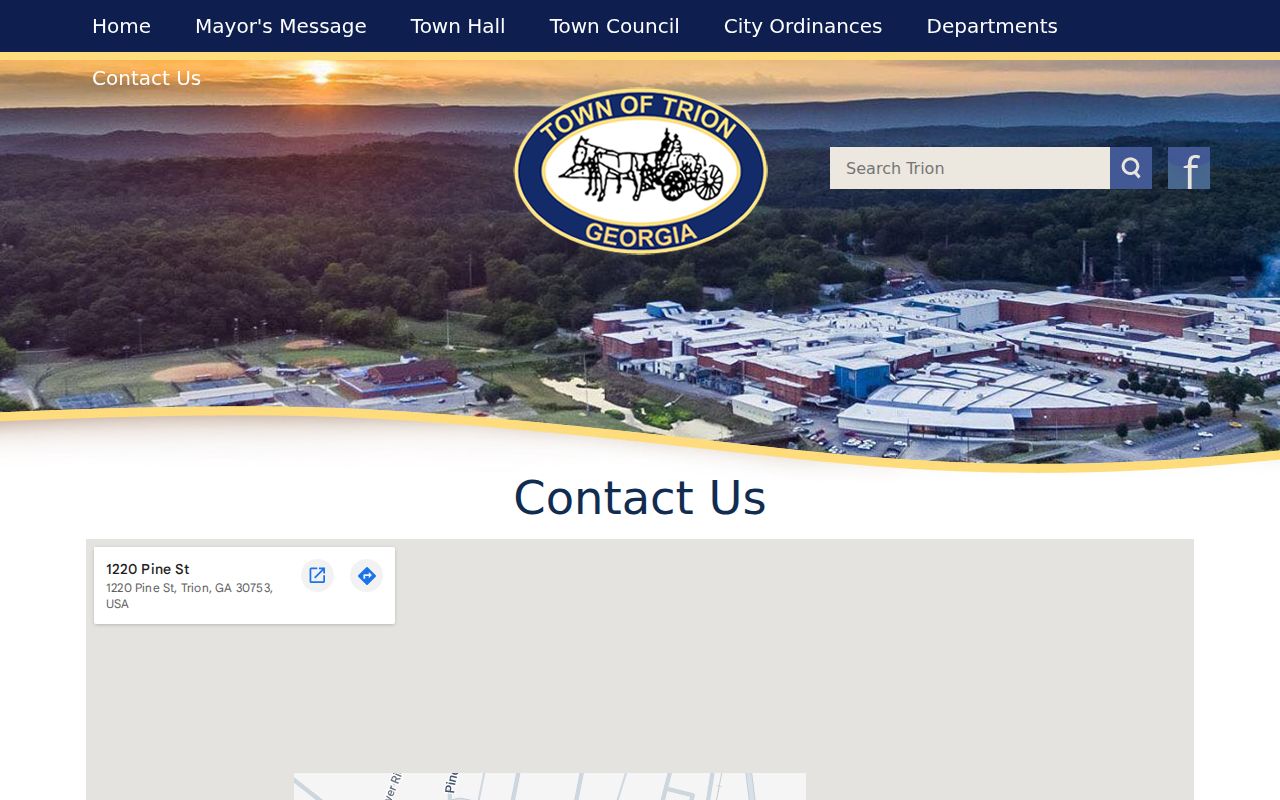 Trion Town Hall municipal criminal record contact information