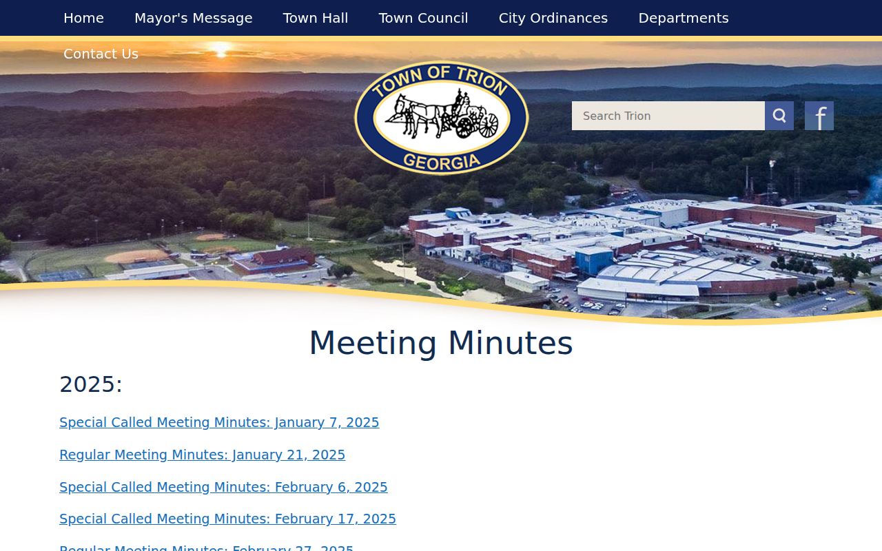 Trion meeting minutes for police record policy research